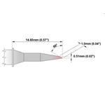 Zkosený dlouhý dosah 60° 1.0mm - 325°C - 358°C - M6LR400