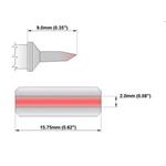 Kleštový pár - čepelový hrot 15.75mm dlouhé, nové - 420°C - 475°C - K80TZ160