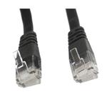 UTP kabel 3m, plochý, C5E, černý
