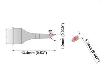 Zkosení 60° 1.00mm - 350°C - 398°C - M7BV010