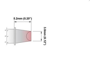 Sekáček 90° 3.0mm - 350°C - 398°C - M7CH181