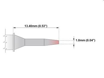 Kónické ostří 1.0mm - 325°C - 358°C - M6CS151