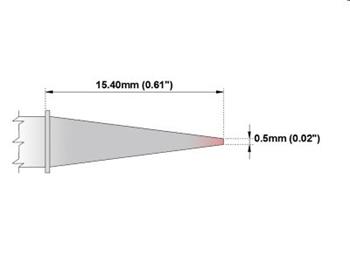 Kónické ostří 0.5mm - 325°C - 358°C - M6CS155