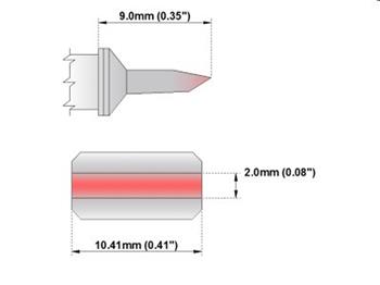 Čepelový hrot 10.41mm - 420°C - 475°C - M8LB125