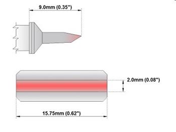 Čepelový hrot 15.75mm - 325°C - 358°C - M6LB126