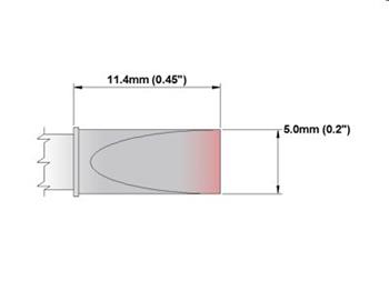 Sekáček Extra Velký 5.0mm - 325°C - 358°C - M6LC65