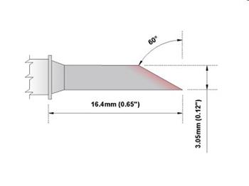 Kopyto dlouhý dosah 60° 3.05mm - 420°C - 475°C - M