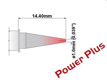 Kónické ostří 1.0mm (0.04"), Power Plus - 350°C -