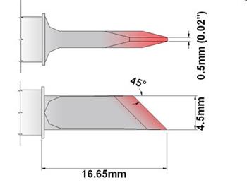 Nůž 4.50mm - 325°C - 358°C - K60DS045