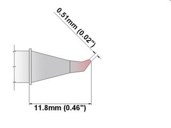 Ohnuté ostří 30° 0.51mm - 325°C - 358°C - K60SB005