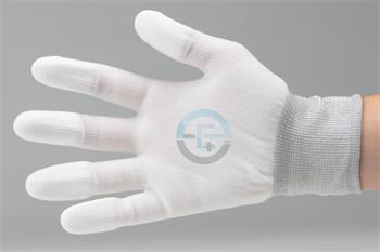 Disipativní nylonové rukavice s PU prsty M