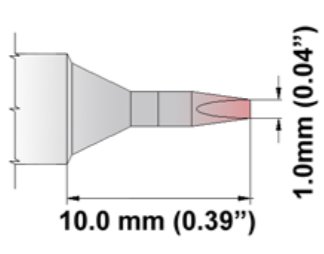 Sekáček 30° 1.0mm prodloužený - 325°C - 358°C - K