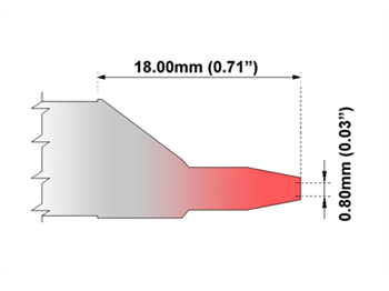 Odpájecí hrot - vnitřní průměr 0.80mm - 420°C - 475°C - M80DT003L