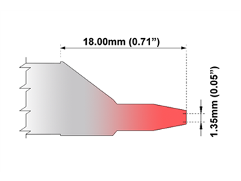 Odpájecí hrot - vnitřní průměr 1.35mm - 420°C - 475°C - M80DT005L