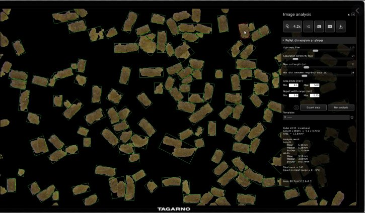 TAGARNO Particle Analyzer app (FHD TREND and FHD PRESTIGE)