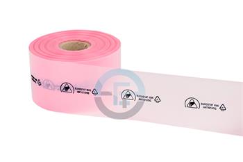 Růžový antistatický rukáv 90µ 0,2mx250m / role