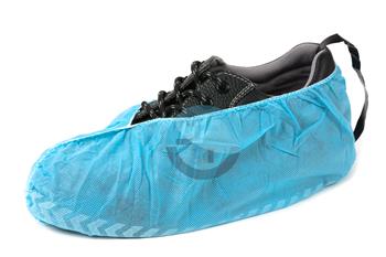 Netkané modré návleky