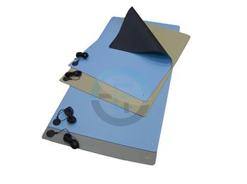 Stolní podložka 61x90 cm béžová + 2 x 10mm druky "samec" a zemnící 
kabel