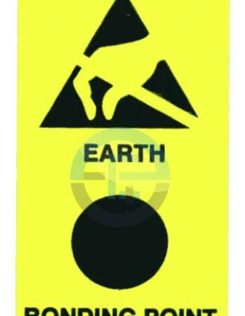 ESD štítek "Grounding point" 40x25mm/250, ENG