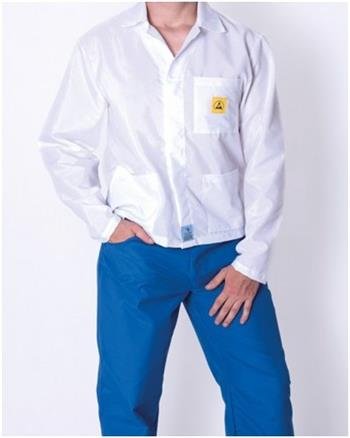 ESD plášť, 1/3 dĺžky, 98% polyester, 2% vodivé vlákno