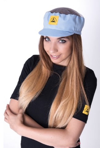 ESD šiltovka so sieťkou, 63% polyester, 33% bavlna, 4% vodivé vlákno