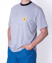 ESD pánske tričko, krátky rukáv, 47% polyester, 50 % bavlna, 3% vodivé vlákno