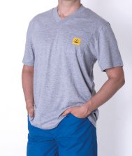 ESD pánske V tričko, krátky  rukáv, 47% polyester, 50 % bavlna, 3% vodivé vlákno
