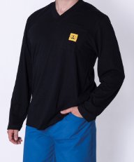 ESD pánske V tričko, dlhý  rukáv, 96% bavlna, 4% vodivé vlákno