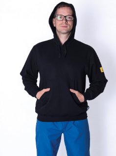 ESD mikina s kapucňou, 88 % bavlna, 8% Lycra, 4% vodivé vlákno