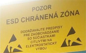 ESD tabuľa - označenie vyhradeného priestoru